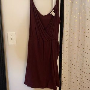 Maroon cross body dress